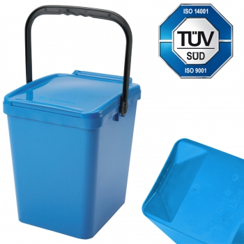 Kosz pojemnik do segregacji sortowania śmieci i odpadków - niebieski 21L
