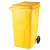Pojemnik kubeł na odpady i śmieci ATESTY - żółty 240L