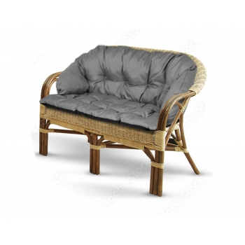 Zestaw ogrodowy 2x122x40cm + 190x40cm na krzesło kanapę huśtawkę meble rattanowe wodoodporny szary