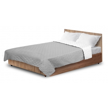 Narzuta na łóżko pikowana ultradźwiękowo 200x220 cm szaro-biała