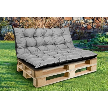 Poduszka ogrodowa 120x80 cm na ławkę palety wodoodporna szara