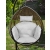 Poduszka ogrodowa 112x113 cm na krzesło wiszące bocianie gniazdo wodoodporna jasnoszara