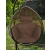 Poduszka ogrodowa 112x113 cm na krzesło wiszące bocianie gniazdo wodoodporna brązowa