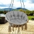 Poduszka ogrodowa 122x40 cm na krzesło huśtawkę wiszącą bocianie gniazdo wodoodporna szara
