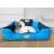 Legowisko dla psa kojec KINGDOG 130x105 cm personalizowane wodoodporne niebieskie