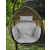 Poduszka ogrodowa 112x113 cm na krzesło wiszące bocianie gniazdo wodoodporna szara