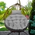 Poduszka ogrodowa 110 cm na krzesło wiszące bocianie gniazdo wodoodporna szara